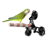 Movable Bird Stand, Parrot Perch Toy with Three Powerful Suction Cups, Ceramic Grinding Wheel for Parakeets, Cockatiels, Lovebirds, Budgies, Parrots, 260g