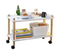 Movable Corner Table Side Table Double-Layer Cart Sofa Bedside Table Living Room Bedroom Simple Coffee Table Low Table End Table