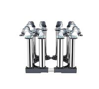 Movable Dryer and Refrigerator Base Stand with 4 Locking Wheels Adjustable 16"-25" Base Washing Machine Base Appliance Wheels Fridge Freezer Trolley Anti-Vibration Mat (1(Silver)