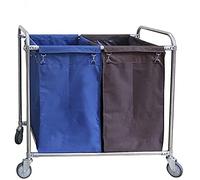Movable Trolleys Laundry Basket Trolley Laundry Sorter For Hotel Bathroom Laundry Hamper Cart with Heavy Duty Rolling Lockable Wheels and 2