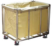 Movable Trolleys Removable Bags with Laundry Basket Thick Large Laundry Cart with Wheels Heavy Duty Laundry Bin Hotel Service Cleaning Colle