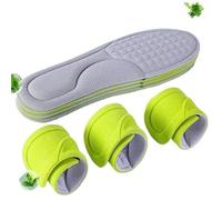 MOVDARL 2/12 nanoplantillas de espuma viscoelástica, unisex, suave, absorbe el sudor, relleno de suela para zapatos, acolchado ortopédico deportivo para mujeres y hombres (gris, 8 piezas, 45-46)