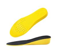 MOVDARL 2 pares de plantillas de aumento de altura invisibles, para mujeres y hombres, con levantamiento de talón, zapatos amarillos, almohadilla transpirable, absorción de golpes, cojín para el
