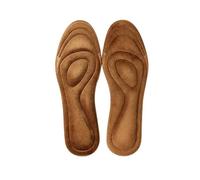 MOVDARL Plantilla de forro polar gruesa y suave para zapatos, almohadilla de masaje suave de cachemira, plantillas térmicas de invierno para hombre y mujer (marrón, UE 41-42 (260 mm)