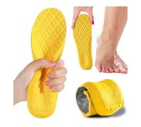MOVDARL Plantillas de látex suave de espuma viscoelástica para mujeres y hombres, almohadilla ortopédica transpirable para el cuidado de los pies (4 unidades, UE 41-42)
