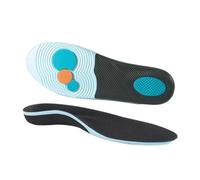 MOVDARL Plantillas para zapatos deportivos, plantilla de soporte de arco para pies, fascitis plantar, pies planos, almohadillas ortopédicas de absorción de impactos, 1 par (negro, UE 45-46)