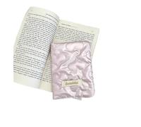 MOVDARL Soporte para pasaporte con lazo para mujer, bonito billete de viaje, documento, tarjeta de identificación, funda para pasaporte, accesorios de viaje, avión, lazo plateado, Talla única