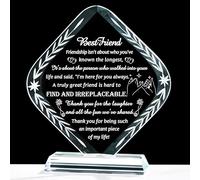 Movdyka Para mujeres y hombres, regalos de amistad para mujeres, amigos, placa de recuerdo de cristal, My Bestie cumpleaños para amigos, regalos de larga distancia para niñas, hermana del alma