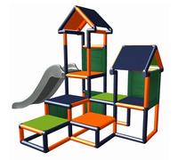 move and stic Gesa - Torre de Escalada con tobogán para niños pequeños con túnel de