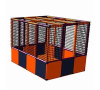 move and stic Karl - Centro de bolas con base sin bolas, color gris, naranja y magenta