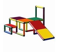 Move and stic Plataforma de juego Sissi para principiantes con tobogán para niños pequeños para habitación infantil o sala de juegos tan adecuada como en el jardín, multicolor