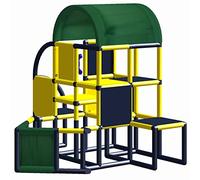 Move and stic STEVE 0611 - Barco deportivo con torre de escalada, color amarillo y verde