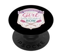Move Aside Boys Deja Que una Chica te muestre cómo remar Mujeres Divertidas PopSockets PopGrip Adhesivo
