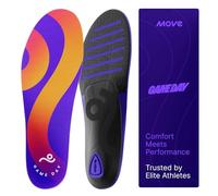 MOVE Game Day - Plantillas de apoyo multiusos para fascitis plantar, correr, absorción de impactos, pies planos, soporte de arco, baloncesto, estilo de vida activo, caminar y atletismo (M 17-17.5 / WM