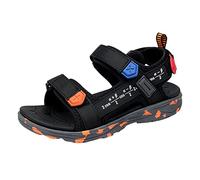 Move Sandalias para niños y niños, sandalias de playa, sandalias ligeras para niños, sandalias grandes de fondo suave, sandalias de playa para niños, talla 38, Negro , 33.5 EU
