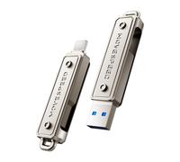 MOVE SPEED Memoria USB de 128 GB - Unidad dual tipo C + USB 3.2 Stick con 400 MB/s, SSD externo de alta velocidad compatible con Thunderbolt 4 para iPhone16 Serie, Android Phone, MacBook/Pro/Air y más