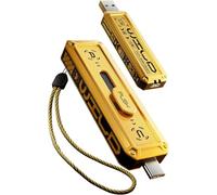 MOVE SPEED Memoria USB de 2 TB, velocidad de lectura/escritura de 1000 MB/s, USB 3.2 Gen2 + interfaz tipo C SSD externo, SSD portátil con diseño deslizante de 3 niveles, compatible con iPhone 15