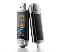 MOVE SPEED Unidad USB de 256 GB con pantalla inteligente de 1090 MB/s USB 3.2 Gen2 y tipo C SSD para ProRes 4K Video iPhone 17/16/15, teléfono Android, Windows, Mac, tableta