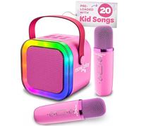 Move2Play, Máquina de karaoke para niños, incluye más de 20 canciones para niños, 2 micrófonos, conecta con Bluetooth, regalo de 3, 4, 5, 6, 7 años en adelante, juguete para niñas, niños y niños