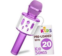 Move2Play, Micrófono de karaoke para niños, incluye Bluetooth y 15 canciones precargadas, regalo de cumpleaños para niñas, niños y niños pequeños, juguete para niñas de 2, 3, 4 a 5 y 6 años en