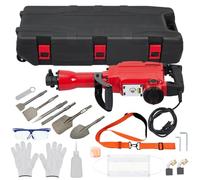 MOVECOM Martillo eléctrico de 2200 W con juego de brocas de cinceles de 6 piezas | Kit de herramientas para romper hormigón resistente