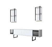 Móvel tv com efeito madeira