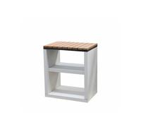 MOVELAR - Bancada Nola para Barbacoa de Obra Prefabricada (Blanco, refractario - 70 x 47 x 47 cm) - Uso en Exteriores