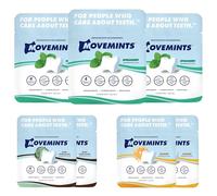 Movemints Clear Aligner Mints - Mentas patentadas para asientos alineadores - Alternativa comestible a los masticables alineadores - Mentas de xilitol para boca seca - Paquete variado (paquete de 7)