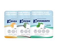 Movemints Clear Aligner Mints - Mentas patentadas para asientos alineadores - Alternativa comestible a los masticables alineadores - Mentas de xilitol para boca seca - Paquete variado (paquete de 3)
