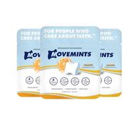 Movemints Clear Aligner Mints - Mentas patentadas para asientos alineadores, alternativa comestible a los masticables alineadores, mentas de xilitol para boca seca, color naranja (paquete de 3)