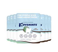 Movemints Clear Aligner Mints - Mentas patentadas para asientos alineadores, alternativa comestible a los masticables alineadores, mentas de xilitol para boca seca, chocolate menta (paquete de 7)