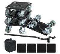 Mover muebles con ruedas , Furniture Mover Dolly Pack of 4 with 360 Degree Rotation Wheels Aluminum Alloy with Lifting Tools Max Load 2866 LBS