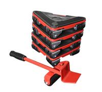 Mover muebles con ruedas , Furniture Movers Pack of 4 Multicolor 3 Wheel 360 Rotation Wheels Lifter 500kg Capacity(Red)