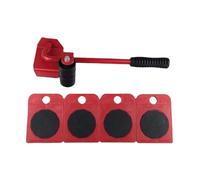 Mover muebles con ruedas ， Furniture Moving Dolly Transport Roller Set Pack of 5 Multicolor 300kg(Red)