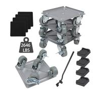 Mover muebles con ruedas , Pack Of 4 Moving Dolly Set With Pry Bar 5 Wheels 360 Degree Rotation 2600 lbs Load Capacity