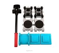 Mover muebles con ruedas , Trailer Jack Furniture Mover 4 Wheeled Rollers And Wheel Bar 200 kg Capacity Pack Of 5