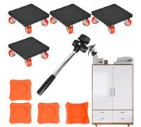 Movers de muebles con ruedas, resistente y giratorio de 360 grados, herramienta de manejo de materiales para cama, escritorio, armario, sofá, silla, electrodoméstico