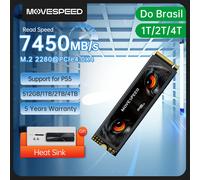 MOVESPEED 7450 MB/s SSD NVMe M.2 2280 4TB 2TB 1TB disco duro interno de estado sólido M2 PCIe 4,0x4 2280 unidad SSD para PS5 portátil PC
