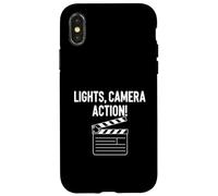 Movie Clapper Board Lights Camera Action Carcasa para iPhone X/XS