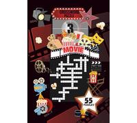 MOVIE CROSSWORD PUZZLE|55 PUZZLES, 6x9"| BEAUTIFUL FRONT& BACK COVER|LARGE PRINT| HOLLYWOOD MOVIE THEMED PUZZLE BOOK|SOLUTIONS INCLUDED: PERFECT GIFT ... ADULTS& KIDS (MINDFUL ESCAPE COLLECTION)