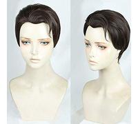 Movie Detroit: Become Human Connor Cosplay Wigs Short Dark Brown Heat Resistant Synthetic Hair Wig + Wig Cap