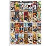Movie Dinner Scenes - Póster 42 x 59,4 cm | Las escenas más famosas del cine en la Mesa