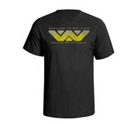 Movie Fan-Art - Weyland Yutani Corp - Mens Cult Film Inspired Organic Cotton T-Shirt (Medium, Black)
