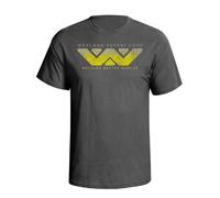 Movie Fan-Art - Weyland Yutani Corp - Mens Cult Film Inspired Organic Cotton T-Shirt (Medium, Charcoal)