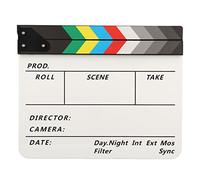 Movie Props Clap Board, Movie Clapboard Crisp Sound Colorful Portable, Acrílico Film Director Clapper Board con Pen Eraser para Series de TV Shooting