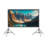 Movie Screen, Pantalla de proyección con Soporte, 100 Pulgadas, relación de Aspecto 16:9, Plegable y Resistente a Las Arrugas, Lavable, portátil for Interiores
