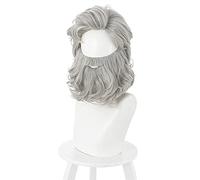 Movie the Christmas Chronicles Cosplay Silver Gray Santa Claus Wig Beard Curly Facial Hair Wigs Xmas + Wig Cap