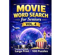 Movie Word Search for Seniors Vol. 4: Large Print Movie Puzzle Book | 100 Fun Word Search Brain Games for Adults and Seniors