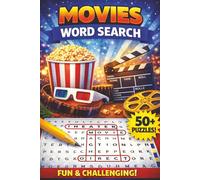Movie Word Search Puzzle Book: Word Search with Easy to Read about Films, Hollywood, Cinema, and more [6x9 inches, 110 pages] 50+ puzzle....a Gift for Vacations, Holidays, and Free Times