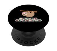 Moviéndose a mi Propia Velocidad Personal Perezoso de Tres Dedos PopSockets PopGrip Adhesivo